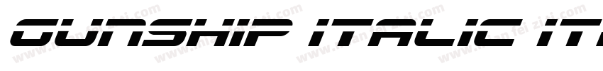 Gunship Italic Italic字体转换